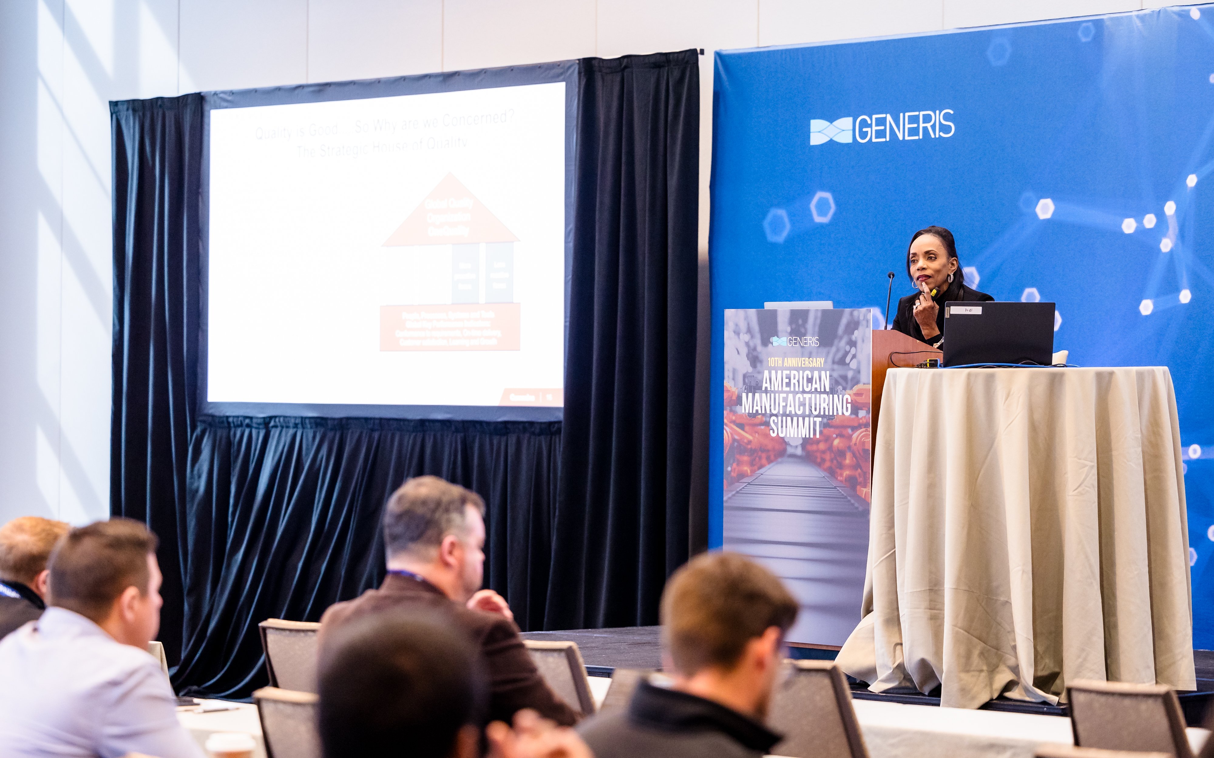 Judy Brunson, VP, Global Quality at Cummins speaking at the American Manufacturing Summit 2024