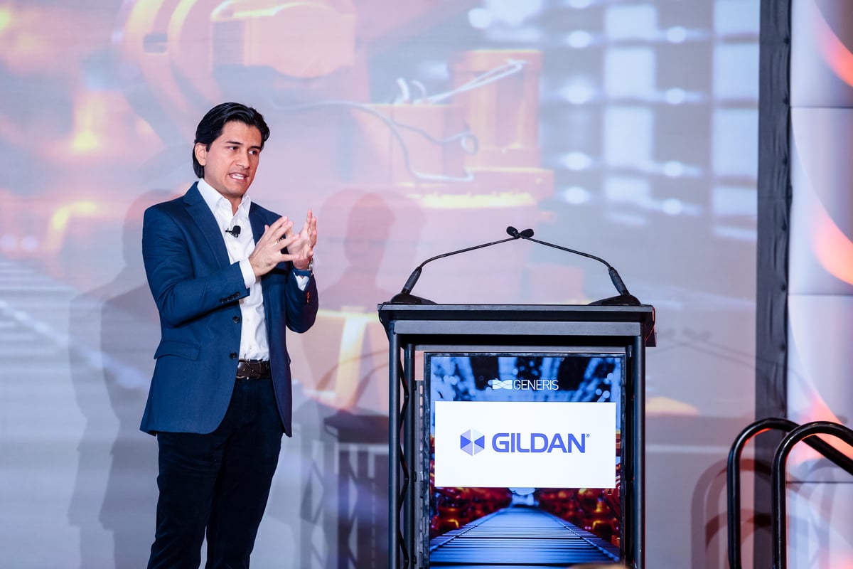 Israel Salinas, SVP, Global Supply Chain from Gildan at the 2024 American Manufacturing Summit