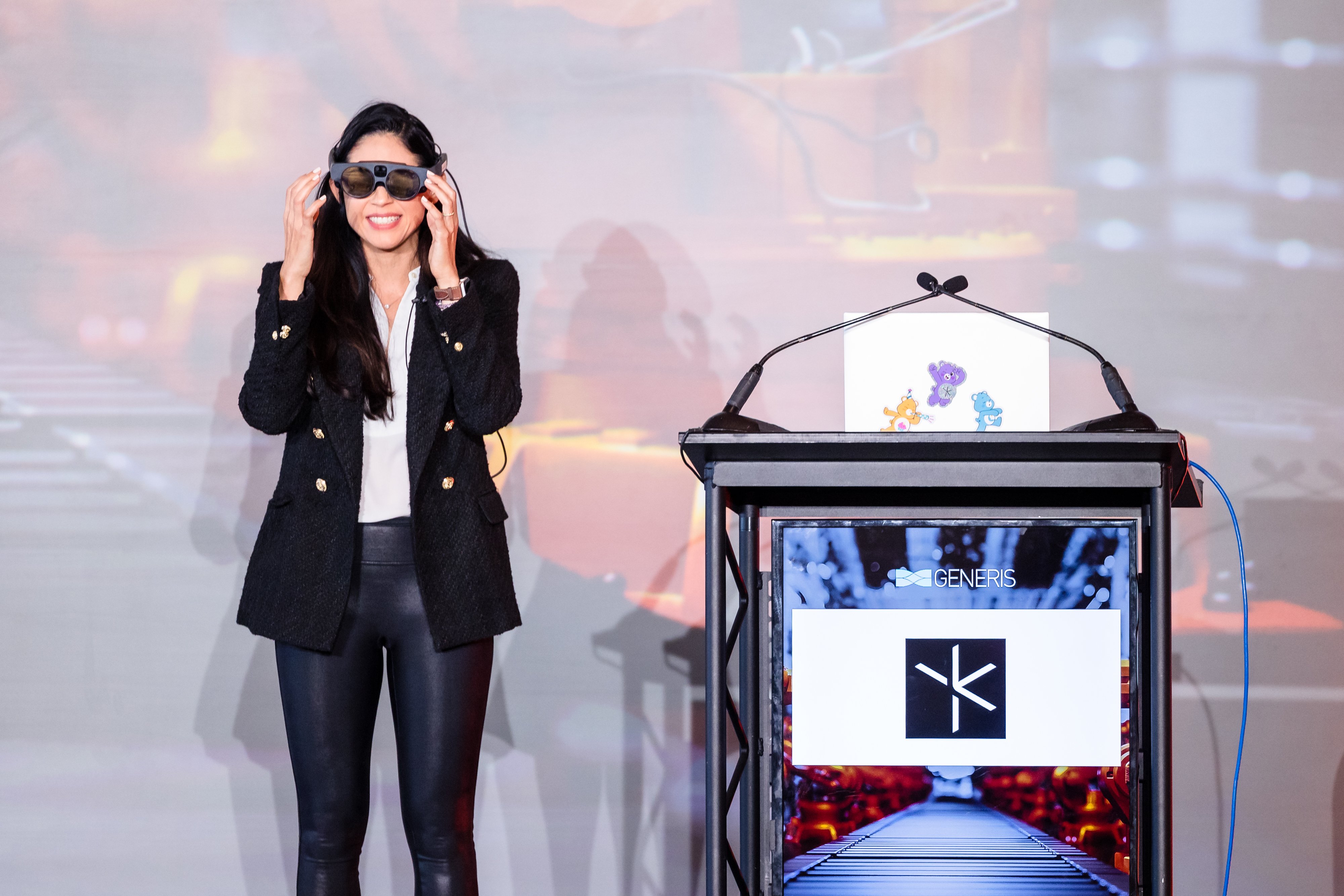 Kimberly Fine, Principal Product Manager from Magic Leap, speaking at the 2024 American Manufacturing Summit